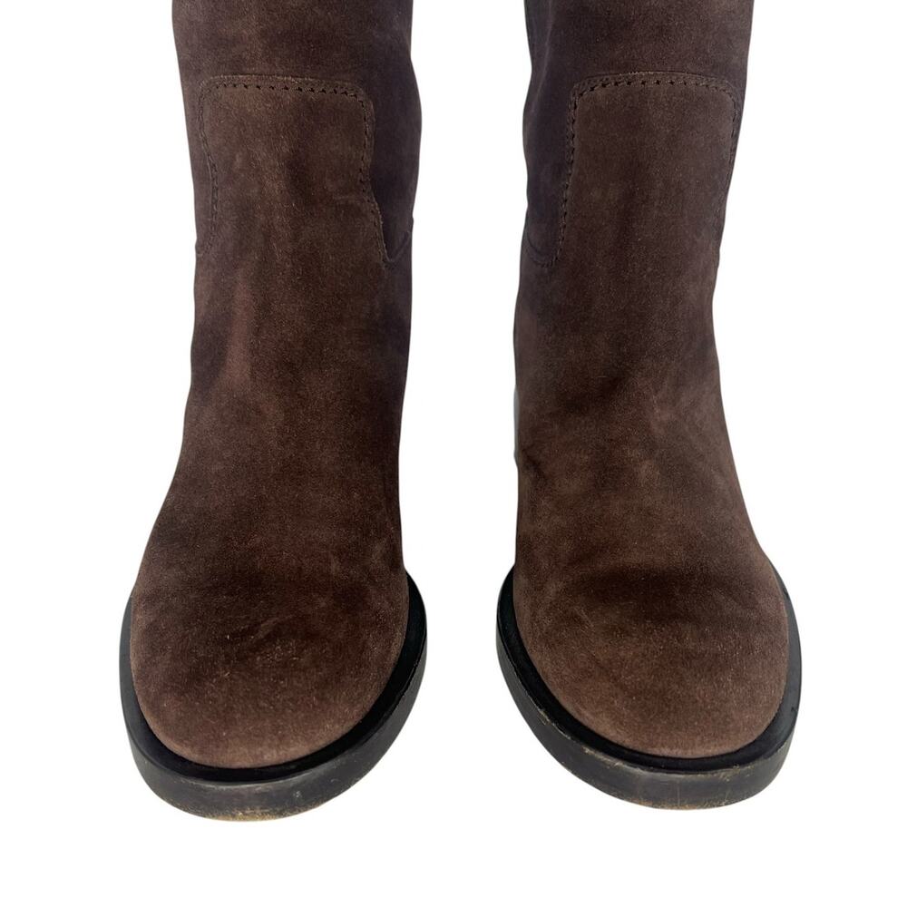 Gucci Brown Suede GG Logo Riding Boots Size 38.5 - Picture 8 of 14